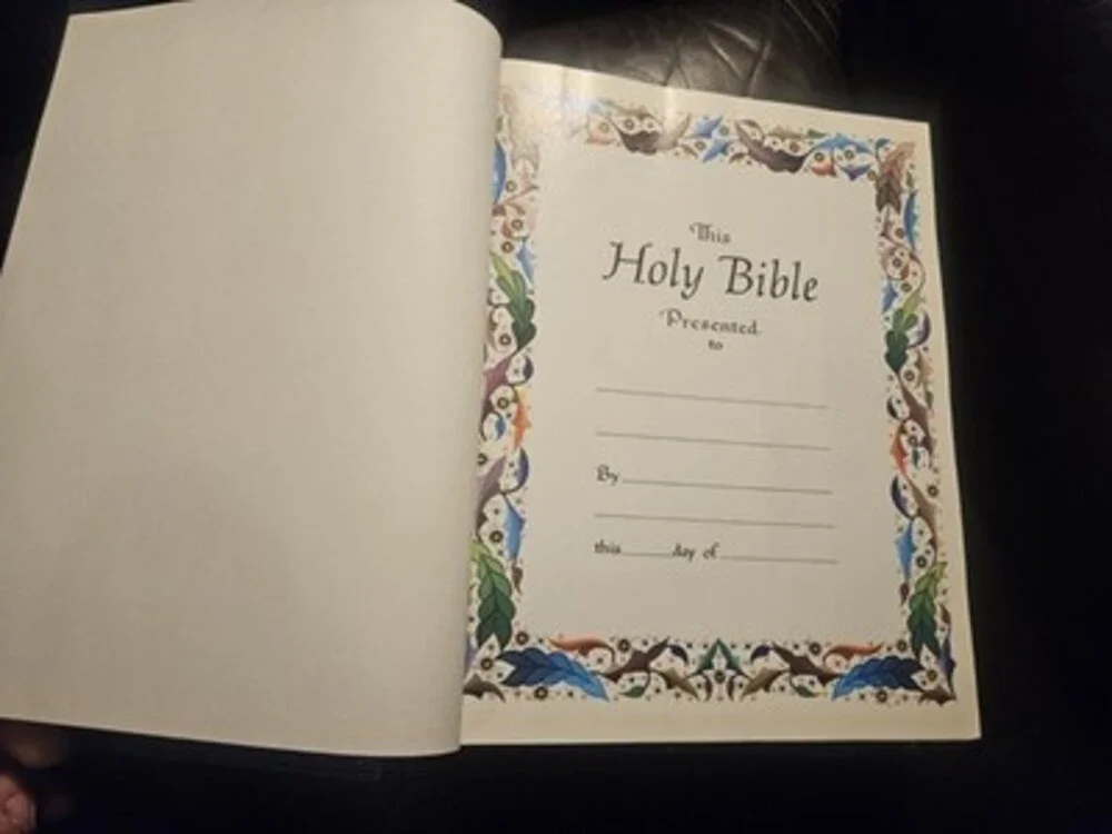 Masonic Freemason Large Holy Bible Blue In Excellent Cond Red Letter Ed 1988